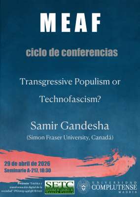 Ciclo de Conferencias del Master Estudios Avanzados en Filosofía